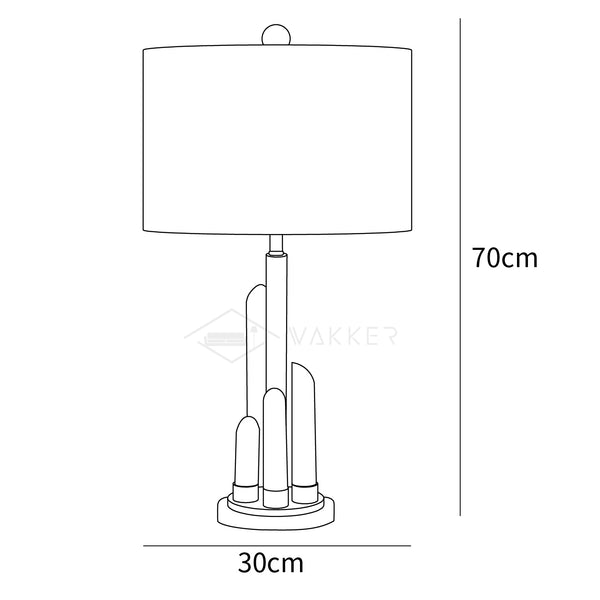 Orbit Metal Alabaster Table Lamp