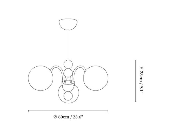 Orbital Curve Chandelier