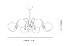 Orbital Curve Chandelier
