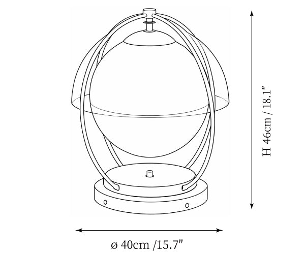 Orbital Globe Outdoor Table Lamp