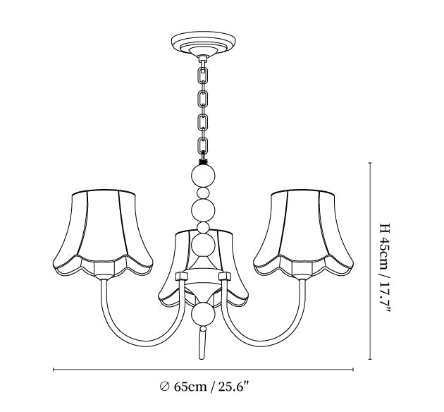 Orchid Fabric Chandelier