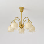 Orchids Brass Chandelier