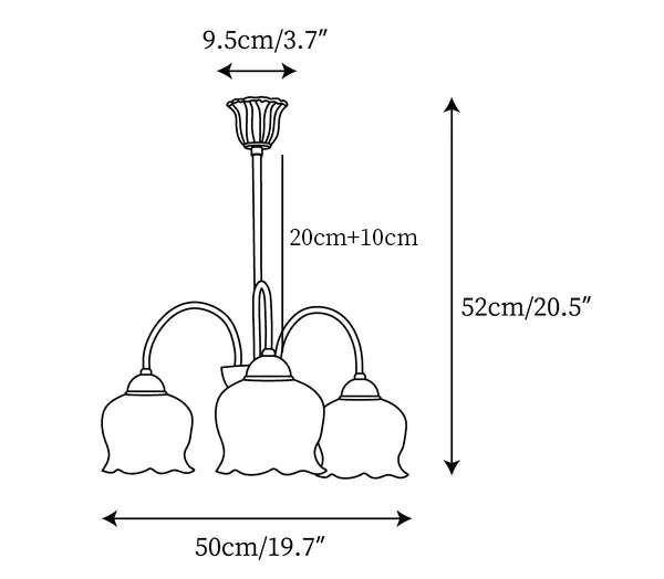 Orchids Brass Chandelier