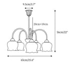Orchids Brass Chandelier