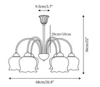 Orchids Brass Chandelier
