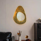 Organic Gilded Pebble Sconce