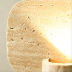 Organic Travertine Cylinder Wall Light