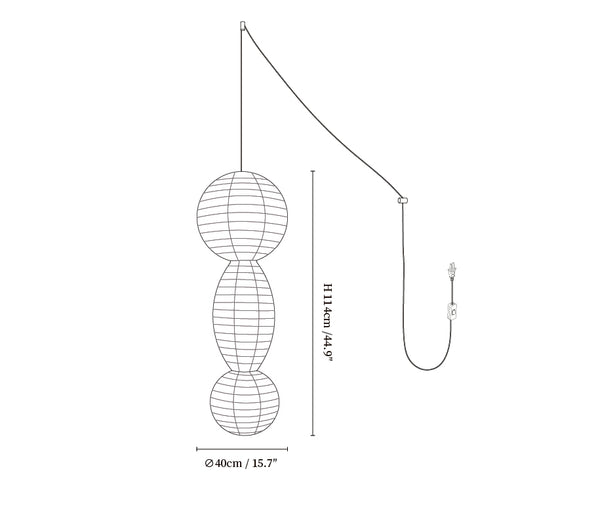 Ori Lantern Series Swag Pendant Lamp