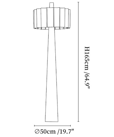 Origami Pleat Alabaster Floor Lamp
