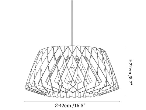 Origami Wood Pendant Lamp