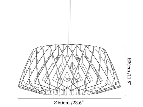 Origami Wood Pendant Lamp