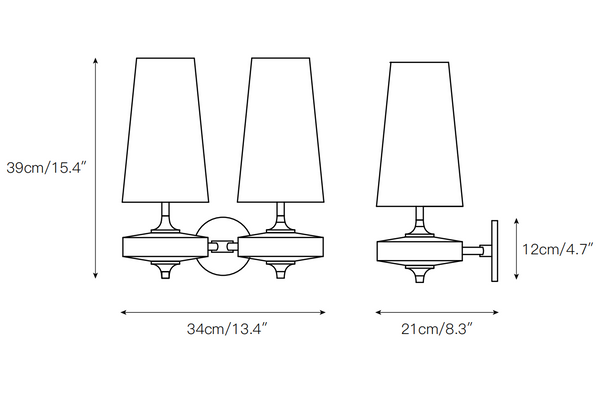 Orlan Twin Shade Wall Sconce