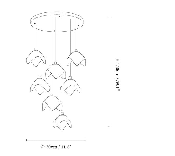 Orlani Cascade Stairs Chandelier