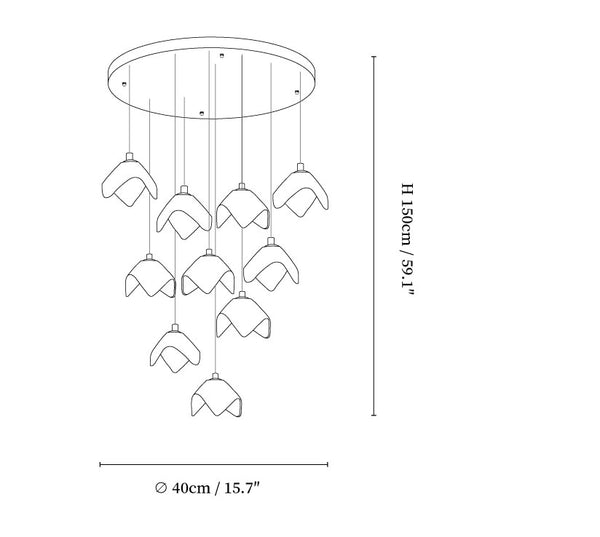 Orlani Cascade Stairs Chandelier