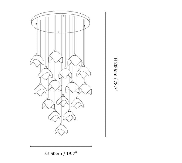 Orlani Cascade Stairs Chandelier