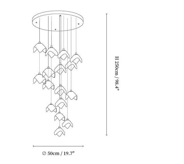 Orlani Cascade Stairs Chandelier