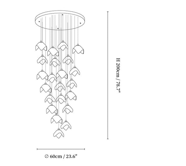 Orlani Cascade Stairs Chandelier