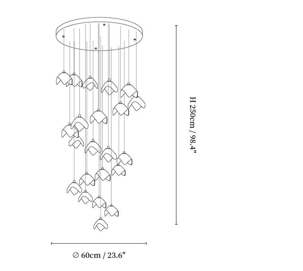 Orlani Cascade Stairs Chandelier