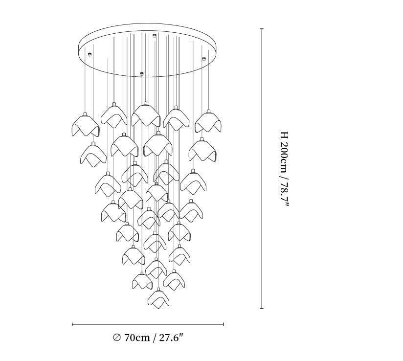 Orlani Cascade Stairs Chandelier