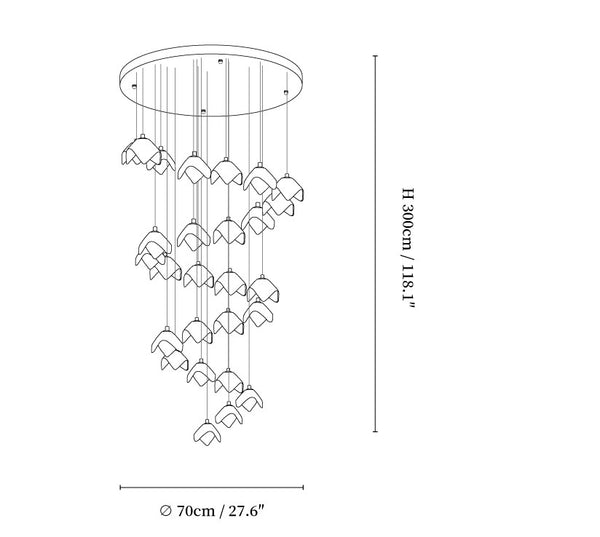 Orlani Cascade Stairs Chandelier