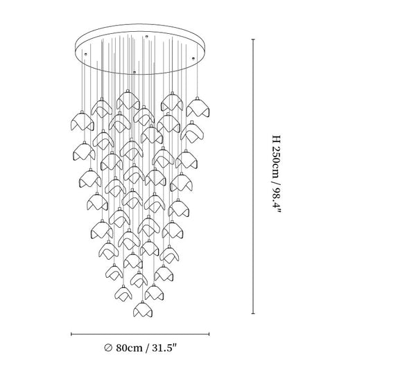 Orlani Cascade Stairs Chandelier