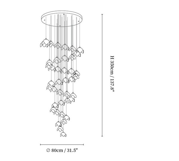 Orlani Cascade Stairs Chandelier