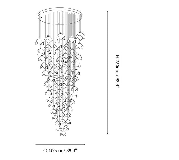 Orlani Cascade Stairs Chandelier