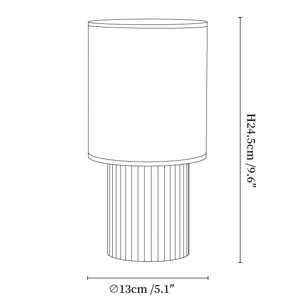 Orlo Ribbed Table Lamp