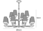 Orrefors Brass Chandelier