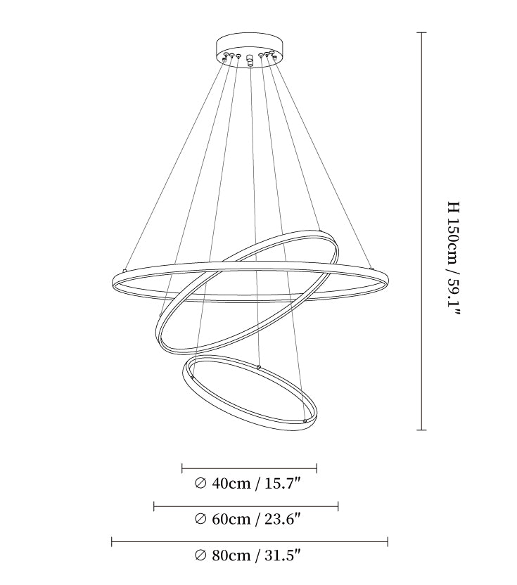 Orrery Rings Chandelier