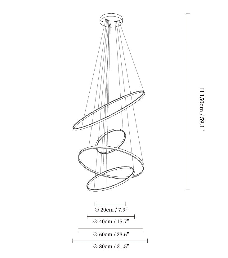 Orrery Rings Chandelier