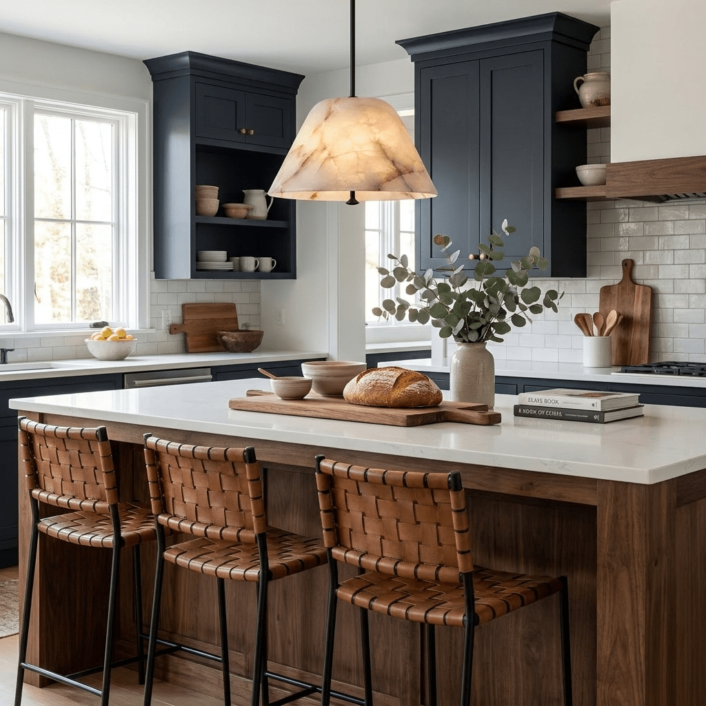 Orvella Alabaster Cone Pendant Light