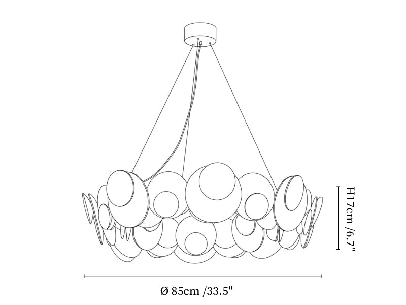 Orvella Plaster Disc Chandelier