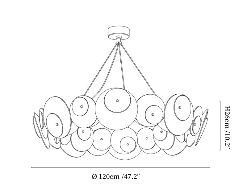 Orvella Plaster Disc Chandelier