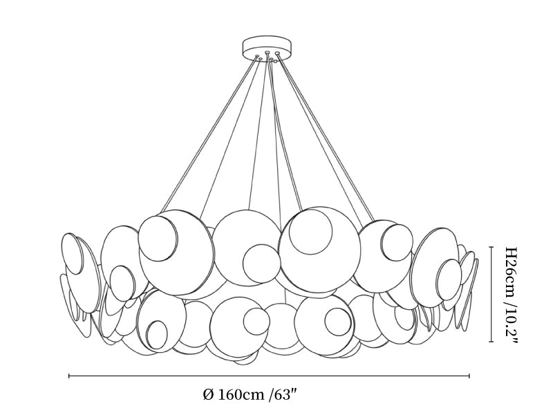 Orvella Plaster Disc Chandelier