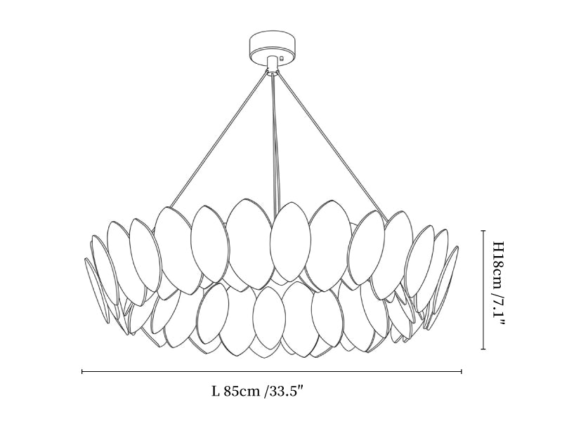 Orvella Plaster Disc Chandelier
