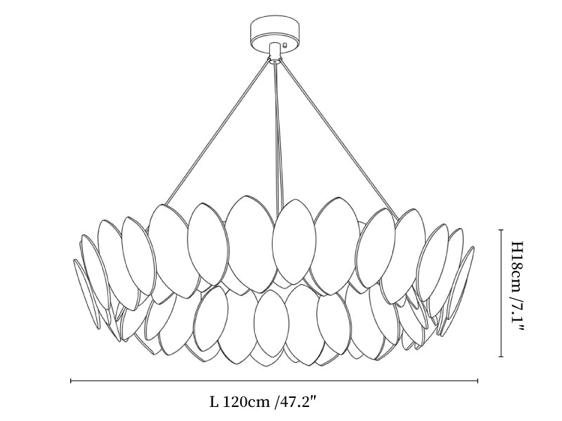 Orvella Plaster Disc Chandelier