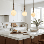 Orvelle Alabaster Beaded Pendant Light