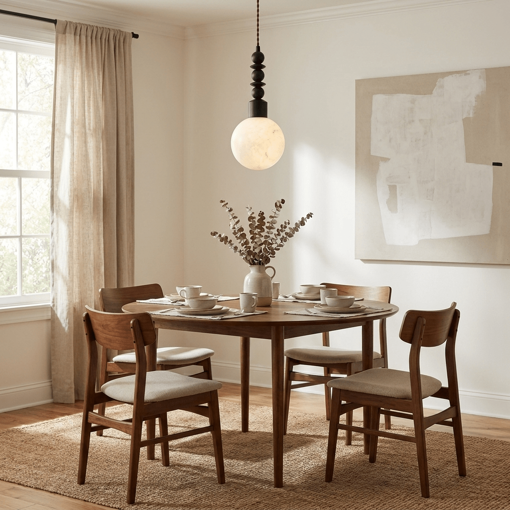 Orvelle Alabaster Beaded Pendant Light