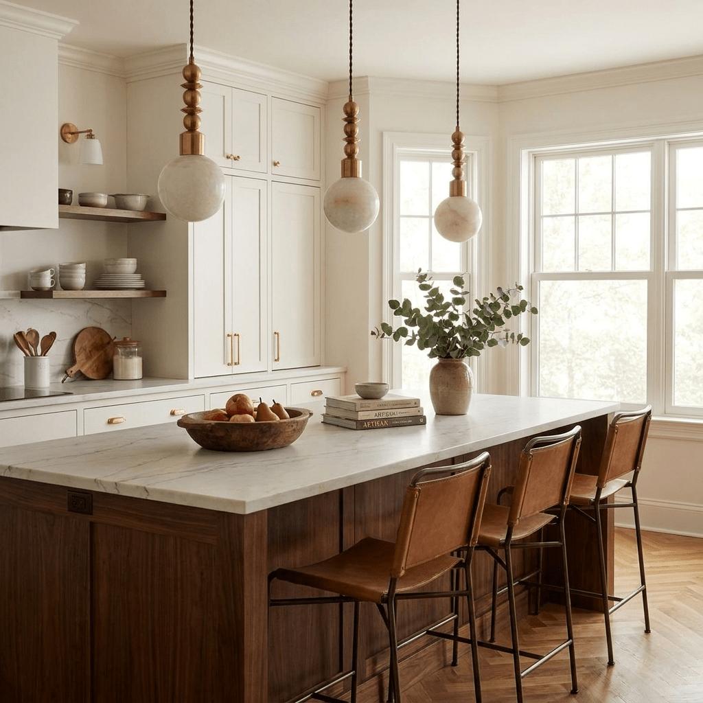 Orvelle Alabaster Beaded Pendant Light