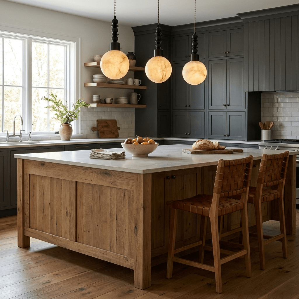 Orvelle Alabaster Beaded Pendant Light