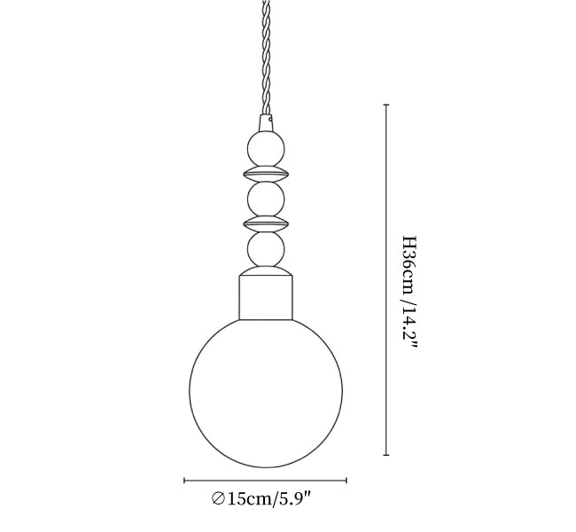 Orvelle Alabaster Beaded Pendant Light