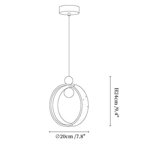 Ring & Bead Pendant Lamp