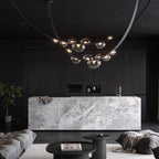 Orvyn Leather Arc Chandelier