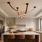 Orvyn Leather Arc Chandelier