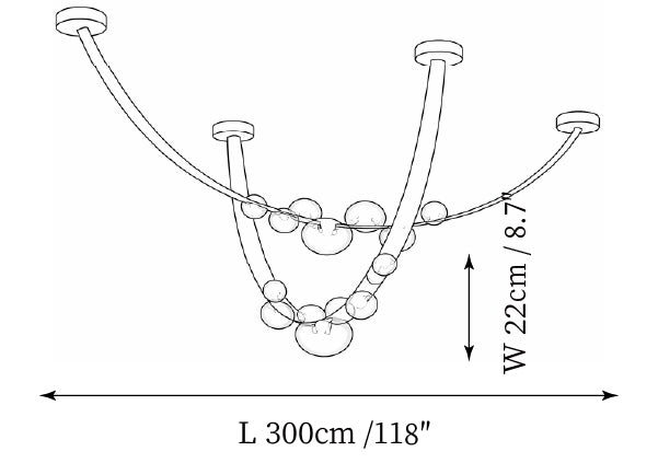 Orvyn Leather Arc Chandelier