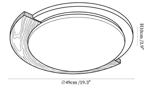 Orwyn Grain Halo Ceiling Light