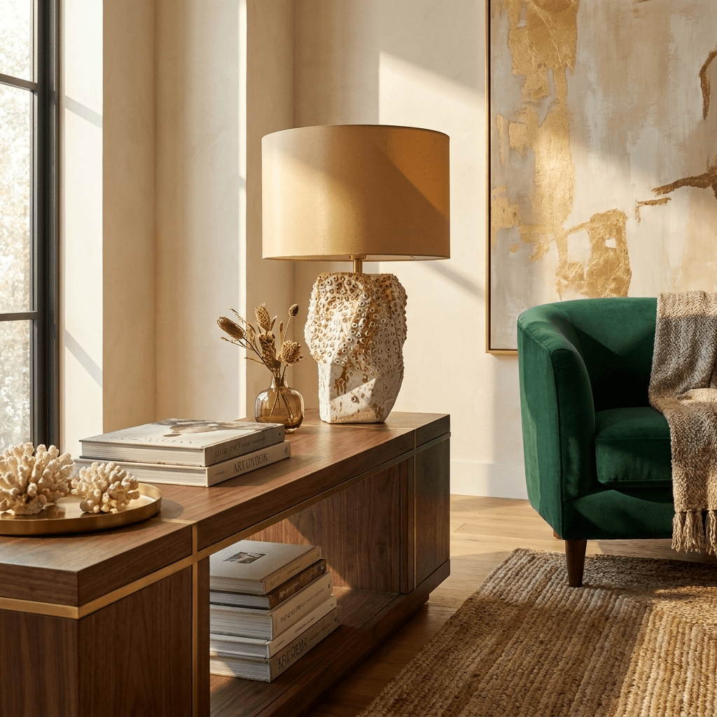 Ostreya Coral - Texture Ceramic Table Lamp
