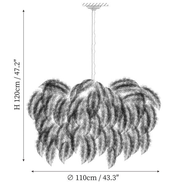 Ostrich Feather Chandelier