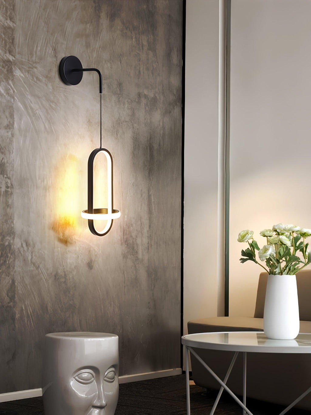 Oval Brass Wall Light